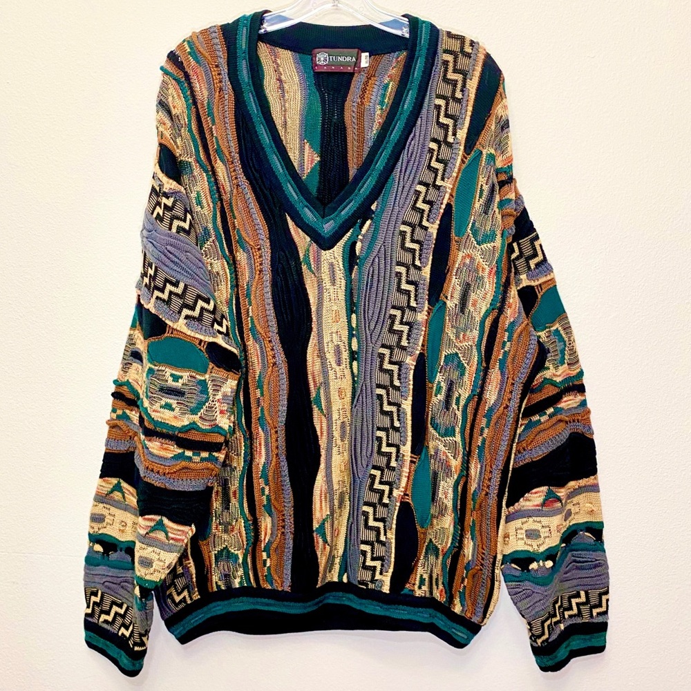 Vintage Oversized Sweater Woven Loose Coogi Style
